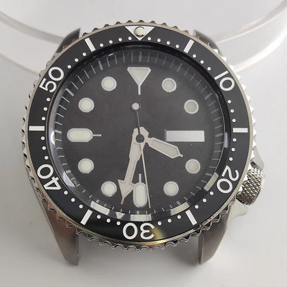 Plane Sapphire Glass Ceramic Bezel Stainless Steel Watch Case Fit NH 35 NH36 Movement High End Waterproof Watch Case