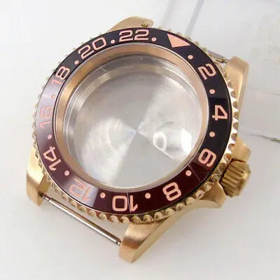 40mm CUSN8 solid Bronze sapphire glass Watch Case fit Japan NH35 NH36 ETA 2824