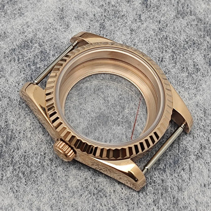 36/39mm Rose Gold Case Oyster Watch Case with Sapphire Crystal for NH35/NH36/4R