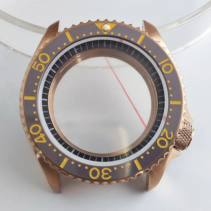 Plane Sapphire Glass Ceramic Bezel Stainless Steel Watch Case Fit NH 35 NH36 Movement High End Waterproof Watch Case