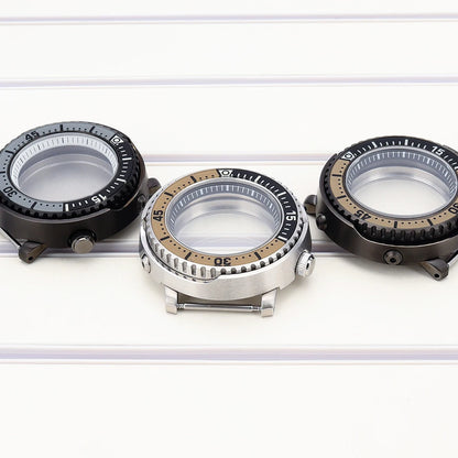 43mm Watch Case For NH34 NH35 NH36 NH38 Tuna Sapphire Crystal Luminous Bezel