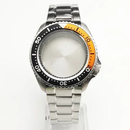 42mm Watch Case+ Strap Set SKX007 Case with Chapter Ring Sapphire for NH35 NH36