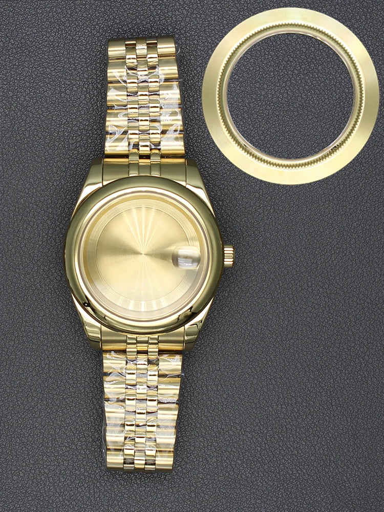 36/40mm Watch Case Sapphire Crystal For Nh35 NH36 Miyota 8215 28.5mm Dial Oyster