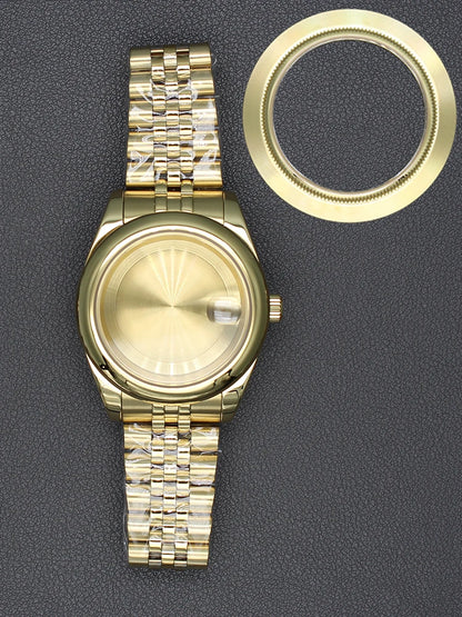 36/40mm Watch Case Sapphire Crystal For Nh35 NH36 Miyota 8215 28.5mm Dial Oyster