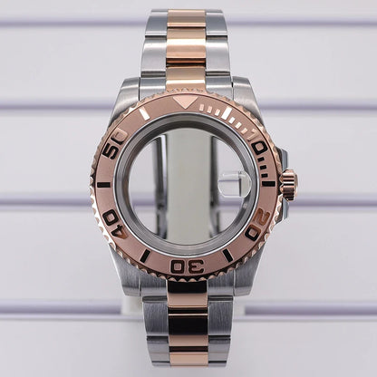 40mm Steel Watch Case Sapphire Glass For NH34/35/36/38 NH70 Miyota 8215 Eta 2824