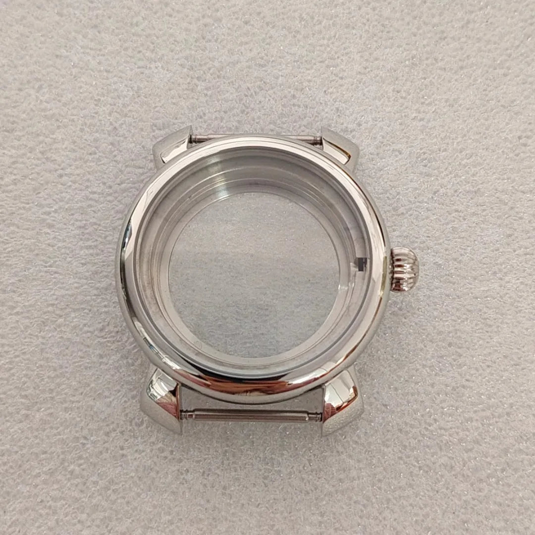 33.2mm Enamel Literal Dial 40mm Steel Watch Case and Strap Set for NH35 / NH36