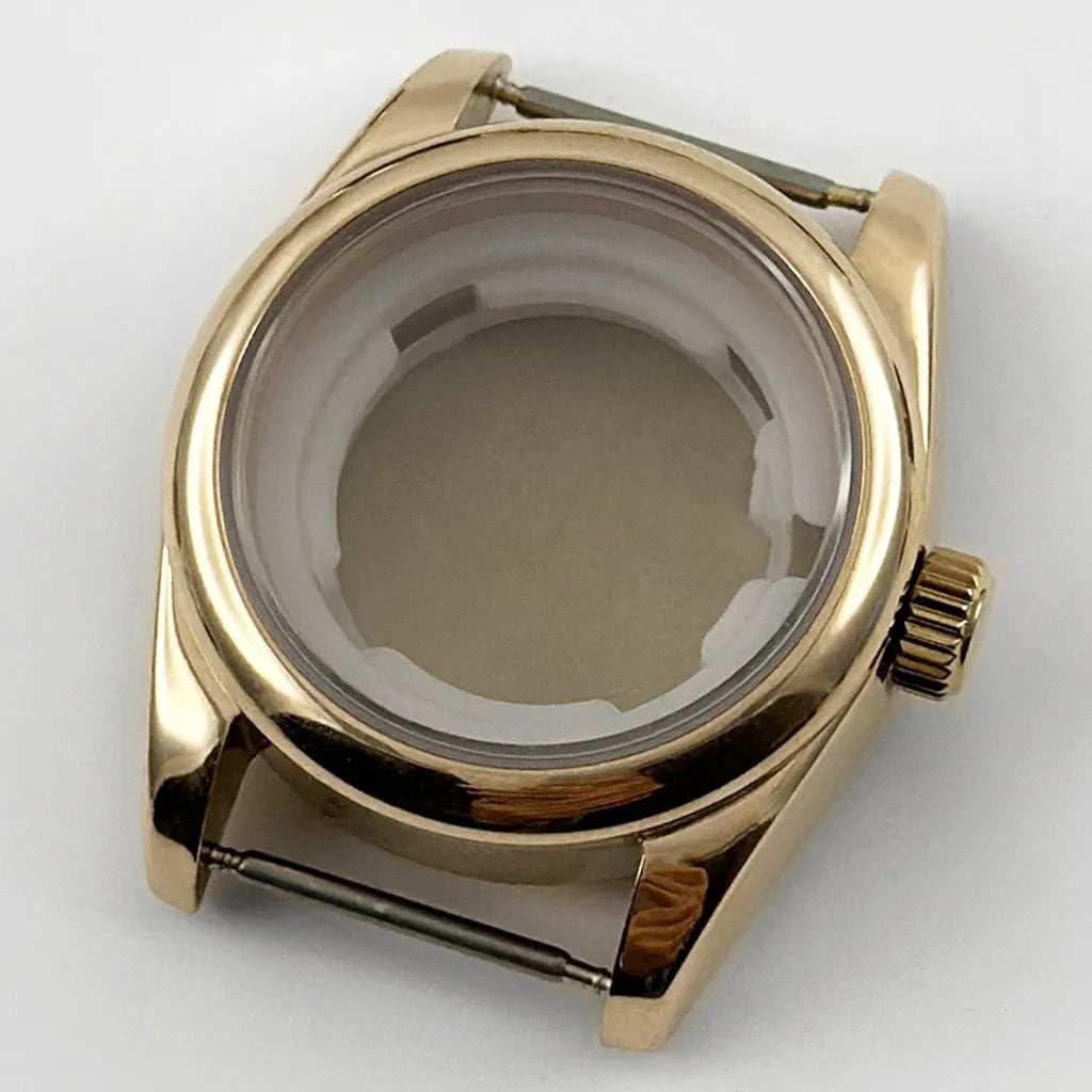 31MM Ladies Round Polished Fluted Bezel Sapphire Crystal Watch Case for NH05/06