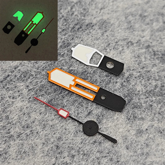 Orange Red White Matching Hands with Green Luminous Watch Hands for NH35/36/4R7S