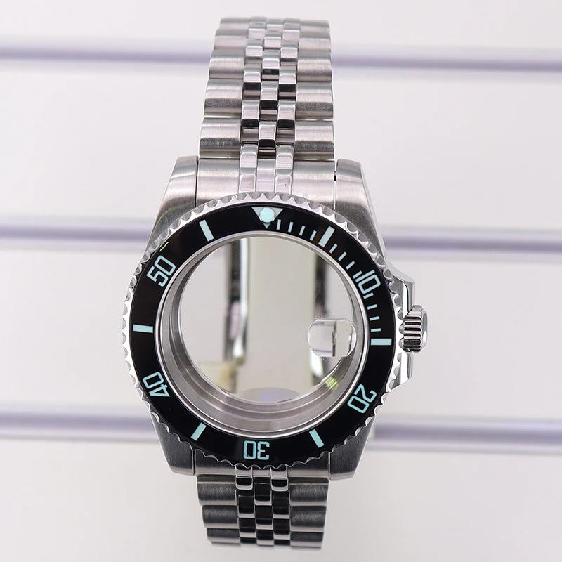 40mm Watch Case For Nh35 Nh36 Nh38 4R36 Miyota8215 Eta2824 C3 Luminous Bezel Sub
