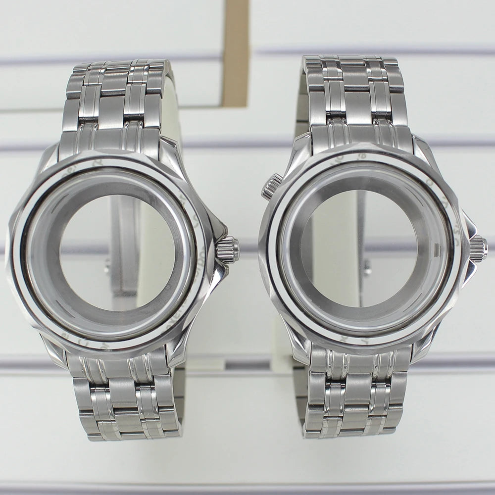 41mm Watch Case Strap Waterproof for Seamaster NH34 NH35 NH36 fit 30.5mm Dial