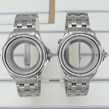 41mm Watch Case Strap Waterproof for Seamaster NH34 NH35 NH36 fit 30.5mm Dial