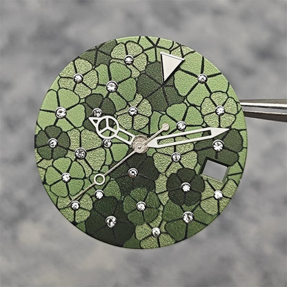 28.5mm Flower Texture with Skeleton Hands Watch Dial for NH35/NH36/4R/7S