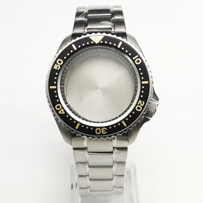 42mm Watch Case+ Strap Set SKX007 Case with Chapter Ring Sapphire for NH35 NH36