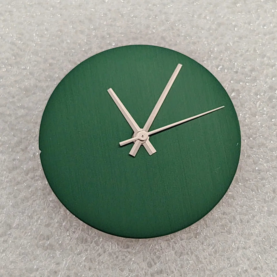 Solid Color No Date Vertical Striped Texture Watch dial with Hands for NH35/36