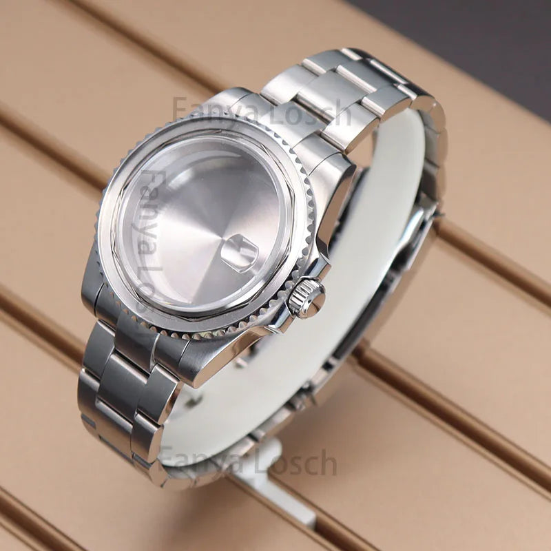 40mm Watch Case 20mm Strap Sapphire For NH35 NH36 NH34/38 8215 2824 PT5000