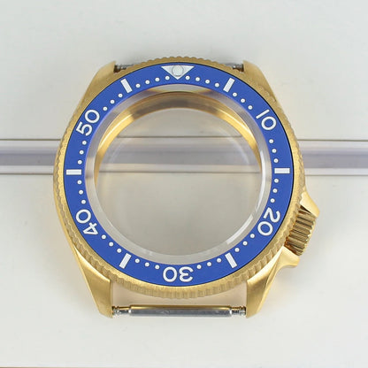 38mm Steel Watch Case Sapphire For Nh35 Nh36 Nh70 4R36 Multicolor Ceramic Bezel