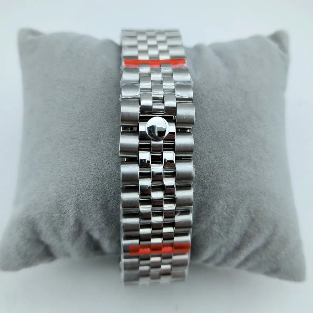 Diamond Decorated Steel Watch Case with Sapphire Glass Waterproof Fit NH35/NH36