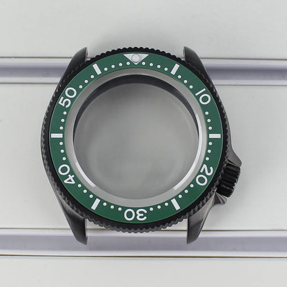 38mm Steel Watch Case For Nh35 Nh36 4R36 With Sapphire Crystal Ceramic Bezel