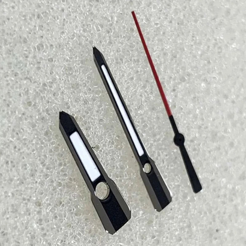 Modified Green Luminous Black-Red Watch Hands for NH35/NH36/4R/7S Movement