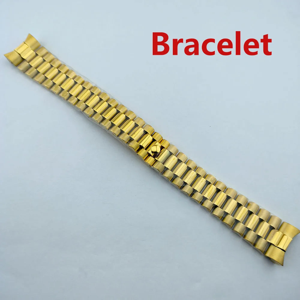 Diamond Decorated Steel Watch Case with Sapphire Glass Waterproof Fit NH35/NH36