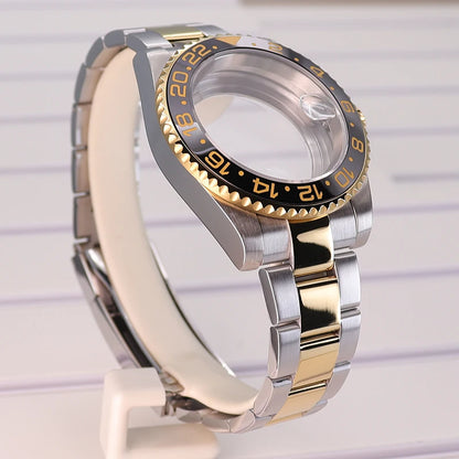 Silver/Gold 40mm Steel Watch Case For Nh35 Nh34 NH36/38 Eta 2824 Miyota 8215 GMT