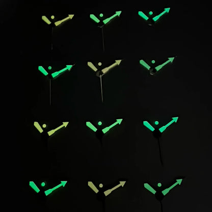 Modified Arrow Green Luminous Watch Hands Pointers for NH35/NH36/4R/7S Movement