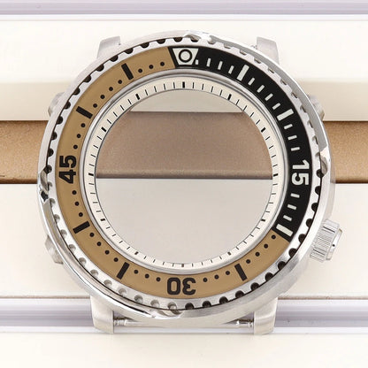43mm Watch Case For NH34 NH35 NH36 NH38 Tuna Sapphire Crystal Luminous Bezel