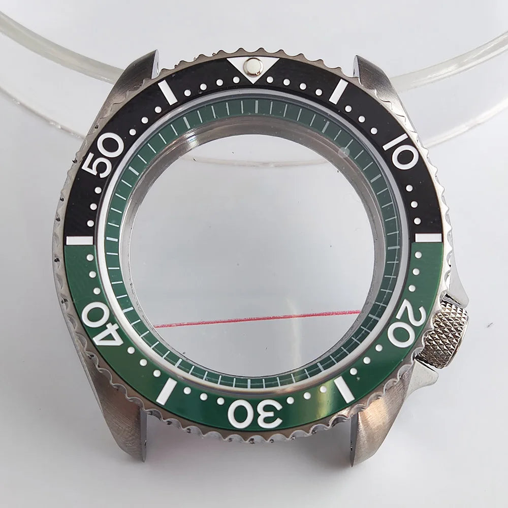 Plane Sapphire Glass Ceramic Bezel Stainless Steel Watch Case Fit NH 35 NH36 Movement High End Waterproof Watch Case