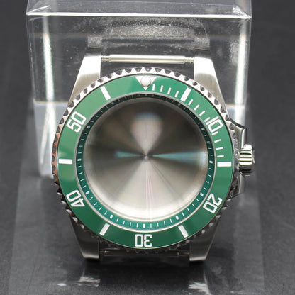 40mm Diver Watch Cases Ceramic Bezel Sapphire Glass For Sub NH35 NH36 NH34 NH38