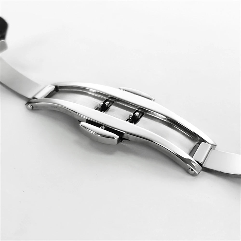 41mm Watch Case Strap for NH35 NH36 4R Transparent Back Cover Shell Watch Band