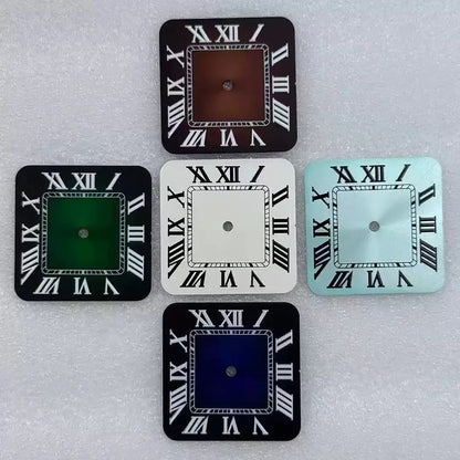 Personalized 27mm Square Roman Multicolor Watch Dial for NH35 NH36 Movement