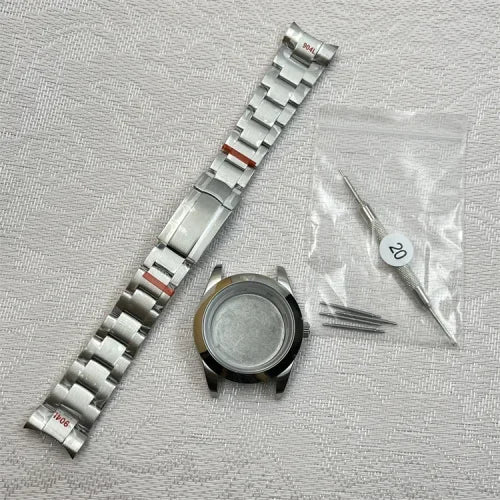 36mm/41mm Steel Watch Case Set + Watchband Precision Sapphire Glass for NH35