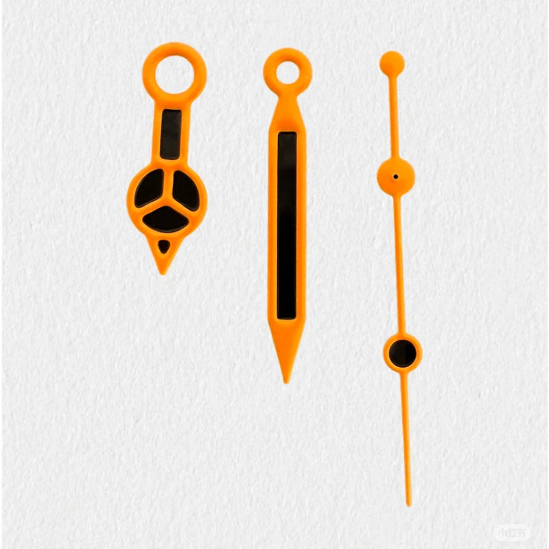 Modified Black Pigment Cusp Watch Hands Pointers for NH35/NH36/4R/7S Movement