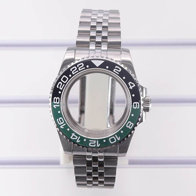 40mm Diving Watch Case GMT Bezel Sapphire For Nh35 Nh36/34/38 Eta2824 Miyota8215