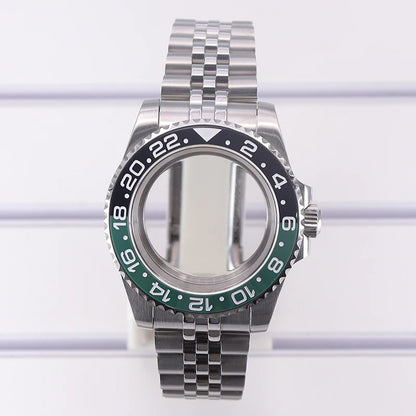 40mm Diving Watch Case GMT Bezel Sapphire For Nh35 Nh36/34/38 Eta2824 Miyota8215