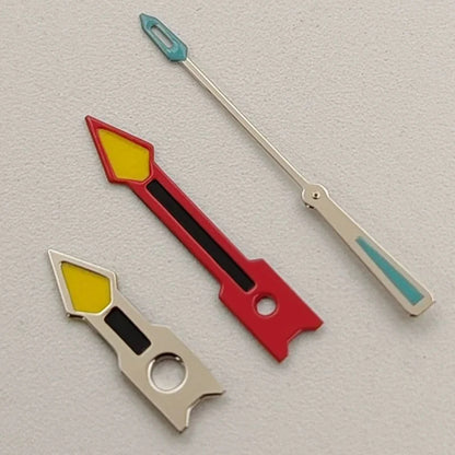 Modified Green Luminous Red-Yellow Watch Hands for NH35/NH36/4R/7S Movement