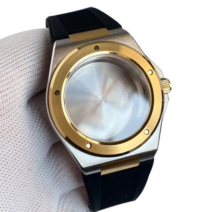 40mm Gold Plated Diving Watch Case with  20ATM Sapphire Glass for NH34 NH35