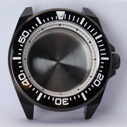 43mm Watch Case Ceramic Bezel For NH35 NH36 NH34 NH38 4R36 Modified King Samurai