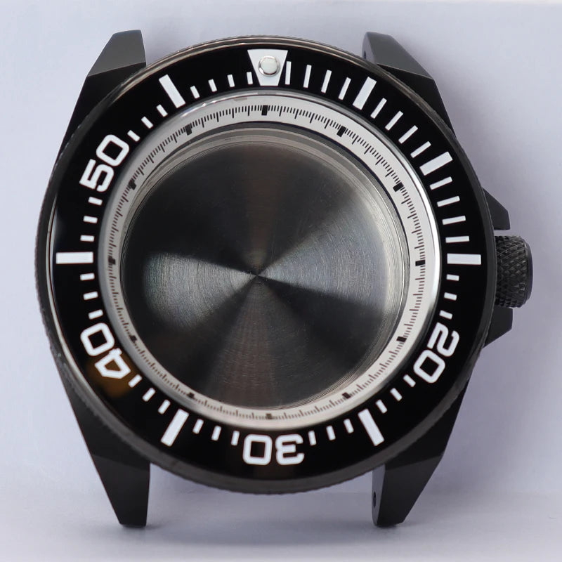 43.8mm Watch Case Sapphire Glass For NH35/36/38/34/70 Modified Samurai Diving