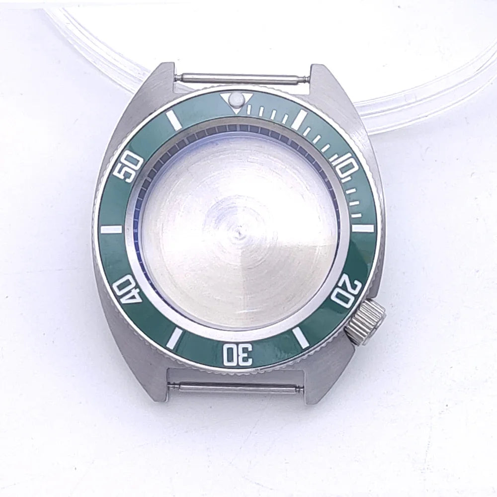 40mm Watch Case with Ceramic Bezel Shadow Ring Sapphire Crystal for NH35/NH36/4R