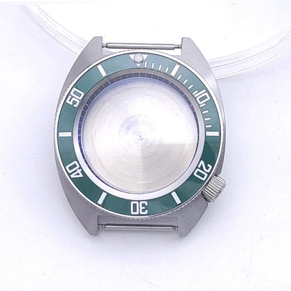 40mm Watch Case with Ceramic Bezel Shadow Ring Sapphire Crystal for NH35/NH36/4R