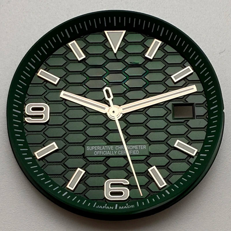 39.5mm Land-Dwellwe RG Case+Strap Sapphire Glass Luminou 33.8mm Dial Fit NH35