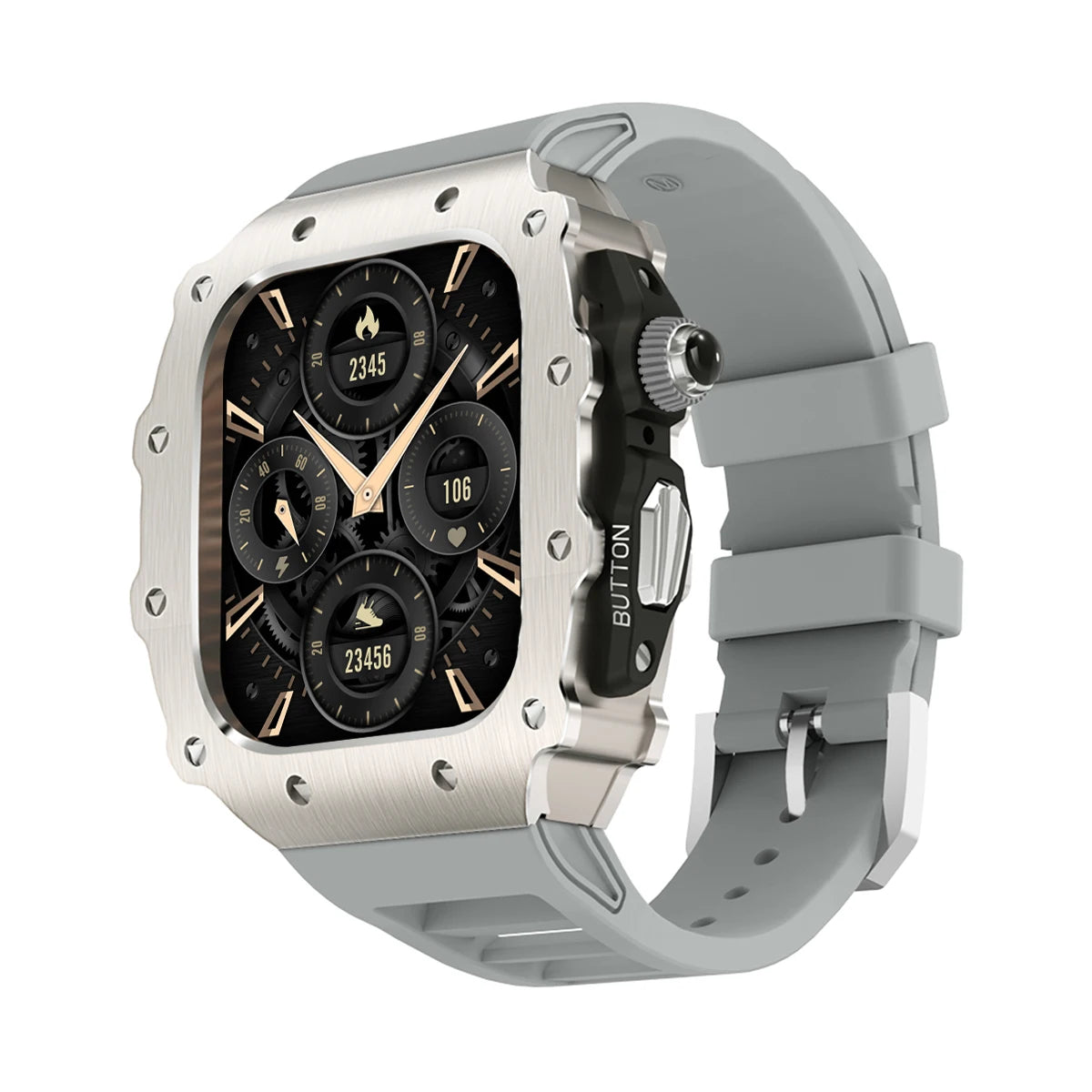 Luxury Kit for Apple Watch 10 46MM Stainless Steel Case IWatch Series 9 8 7 6 5