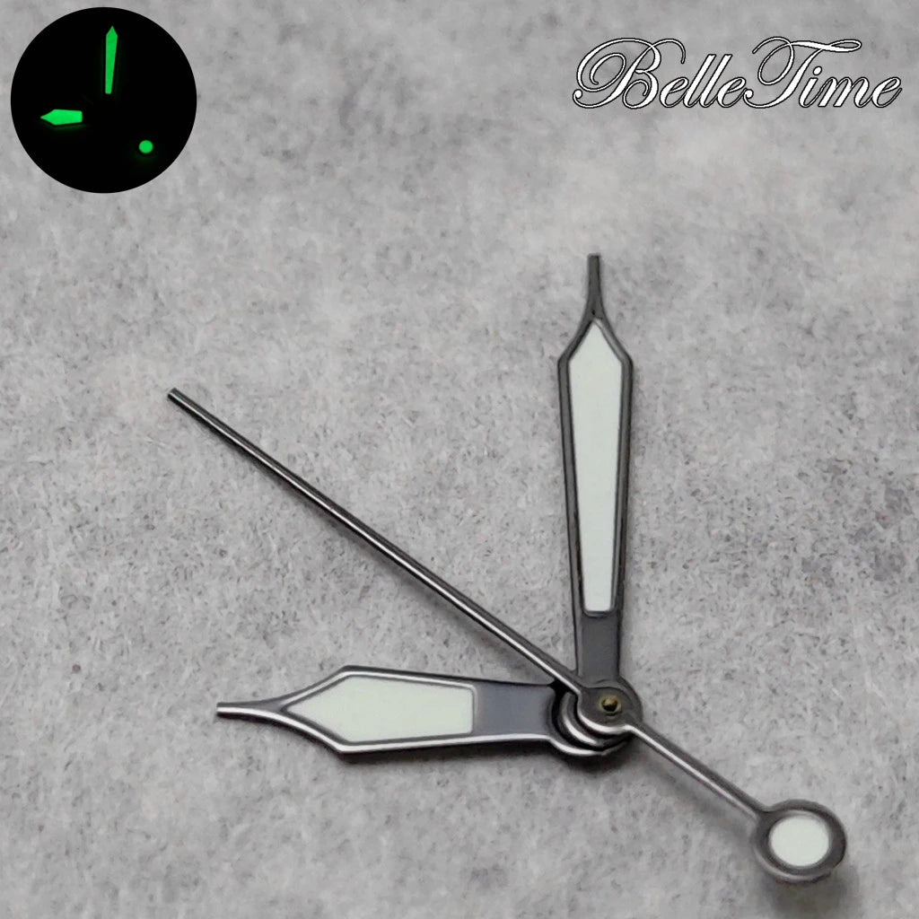 Silver/Gun/Rose Gold/Gold Green Luminous Watch Hands For NH35/NH36/4R/7S