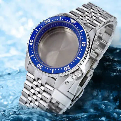 42mm Sapphire Glass Watch Case fit SKX 007 NH35 NH36 2824 200M Water Resistance
