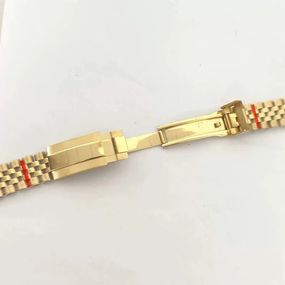 Steel 41mm Gold Classic Style Watch Case+Strap 28.5mm Dial Waterproof Fit 8285