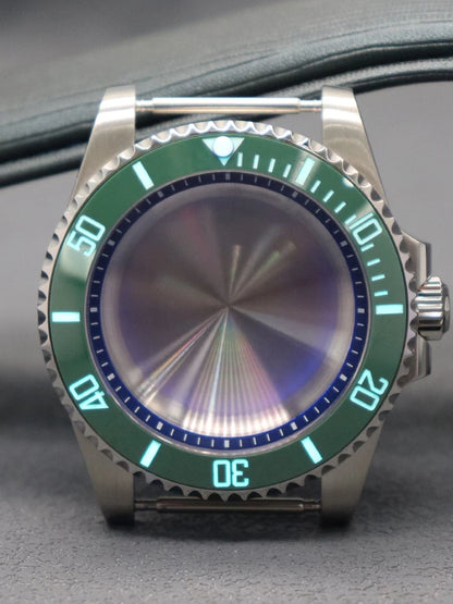 Diver 40mm Watch Case Sapphire For Nh34 Nh35 Nh36 Luminous SUB Ceramic Bezel