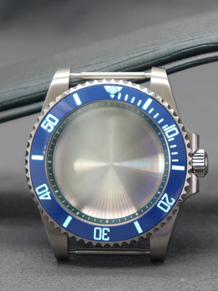 Diver 40mm Watch Case Sapphire For Nh34 Nh35 Nh36 Luminous SUB Ceramic Bezel