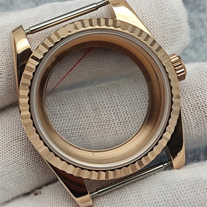 36/39mm Rose Gold Case Oyster Watch Case with Sapphire Crystal for NH35/NH36/4R