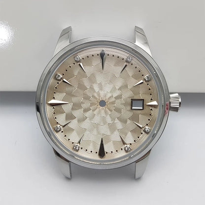 40mm Watch Case 35mm Dial Set Diamond Scale 20mm Strap Cocktail Watch for NH35